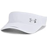 Under Armour Isochill Launch Run Visor Cap with, Hombre, White, Talla única