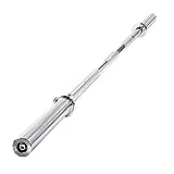 wuuhoo Barbell Bar Herkules - barra de 220cm 50mm tamaño olímpico hasta 330 KG, barra de acero cromado con 15,5 KG de peso propio, mango moleteado 30mm - home fitness equipment