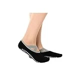 INGVY Calcetines de yoga profesionales calcetines de yoga antideslizantes Distaff cinco dedos verano Pilates sección frágil fitness deportes principiantes calcetines transpirables (color: negro)