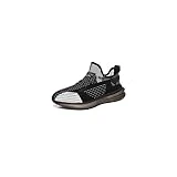 MODGE Zapatos de hombre ligeros para correr para hombre de verano transpirable moda malla de aire zapatillas zapatos negros (color: negro, tamaño: 12.5 UK)