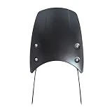 Obumi Deflectores de Viento Parabrisas De Motocicleta para Suzuki Bandit 250 400 250SV ST250E SV1000 SV400 para Faro Redondo De 6,5 '-9,45' Protector Viento Parabrisas Moto (Color : Black)