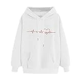 Genérico Vestidos de Fiesta Mujer Sudadera Mujer Talla Grande Regalo de San Valentin Chaqueta Negra Mujer Camisa roja Mujer
