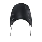 Obumi Deflectores de Viento Parabrisas De Motocicleta para Kawasaki Zephyr 750 W650 Eliminator 400LX 250LX 6,5 '-9,45' Faro Redondo Protector Viento Parabrisas Moto (Color : Black)