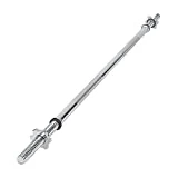 wuuhoo barra de pesas Henry - 180cm / 150 cm / 120 cm barra de pesas 25mm, barra de acero cromado con cierre de estrella - equipo de fitness para el hogar, capacidad 70 kg - 90 kg 120 cm