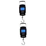 CLISPEED 2 Uds Mini Báscula De Peso Sin Batería De Equipaje De Pesca En Casa Maleta Electrónica Pantalla Digital Pesos Cocina Senderismo Hogar Precisión Alto Equipaje Báscula Portátil
