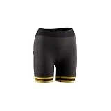 Lurbel Spirit Shorts W, Mallas de Trail, Mallas Cortas, Mallas para Correr, Mallas Deportivas, Mallas antiolor, Mallas para Mujer. (XS, Marengo/Yellow)