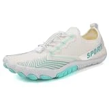 Gugifcto Unisex Escarpines, Acuáticas Zapatos de Agua Descalzos Playa Natación Surf Gym Transpirable Antideslizante Secado Rápido, Barefoot Mujer Hombre White 41 EU