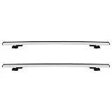 apline Baca universal Basic de 118 a 160 cm, 2 barras transversales de aluminio (gris, 118 cm)