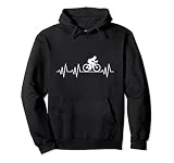 Regalo ciclista bicicleta EKG latido del corazón hombres Sudadera con Capucha