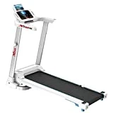 XTREM MAKER Cinta de Andar y Correr Eléctrica Plegable Xfit en Blanco y Gris. Pantalla LCD. Sistema de Seguridad. Sistema de Amortiguación. Altavoces Inalámbricos