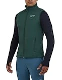 TCA Chaleco Cortavientos Running y Ciclismo, y de Deso Pluma, con Bolsillos con Cremallera para Hombre- Trekking Green (Verde Oscuro), L
