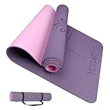 YOGATI Esterilla Yoga con correa de Transporte. Esterilla Yoga Antideslizante. Esterilla Fitness ideal para Gym o casa. Esterilla Pilates Gruesa. Esterilla Deporte para mujeres y hombres. Yoga Mat.