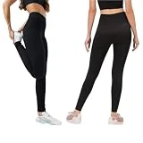 lurensa Leggins Mujer Cintura Alta, Mallas Deporte Mujer Fitness-Deportivo -Pantalones De Yoga, Pilates, Elásticos para Deporte. Sin Costura y con Forro De Terciopelo-térmico Talla Unica