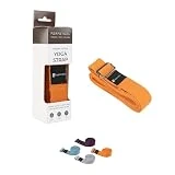 PERPETUAL Cinturón de Yoga - Cinta para mejorar tu Estiramiento - 1 unidad - 4 colores - Correa para Posturas y Asanas - Hebilla de Acero - Algodón 100% Orgánico - Fitness y Pilates - 180 cm x 3.2 cm