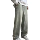 Jeans de Mezclilla para Hombres Color sólido Simple Suelto Recto Hermoso Cien con Pantalones de Mezclilla Jeans de Moda de Calle Europea y Americana XXL
