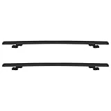 Baca universal Basic de 118 a 160 cm, 2 barras transversales de aluminio (negro, 118 cm)