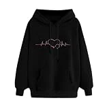 Genérico Hoody Sudadera con Capucha Camiseta Yoga Regalos Mujer 50 Sudadera Mujer Camisa Morada Mujer