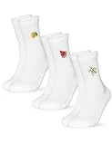 Occulto calcetines deporte Mujer & Hombre 3 pares (modelo: Robin) Frutas 39-42