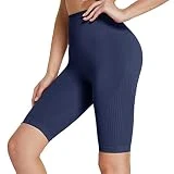 Pantalones Cortos de Playa, Cintura Alta, Pantalones Cortos sin Costuras, Ropa de Fitness para Mujer, Pantalones Cortos de realce a la Cadera, Mallas Cortas de Entrenamiento con Estampado de le