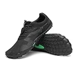 SAGUARO Zapatillas Minimalistas Hombre Mujer Zapatillas de Trail Respirables Zapatillas de Barefoot Ligera Escarpines de Agua Zapatos Running Stil: A Negro Gr.42