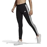 adidas Mujer 3 Stripes Mallas, Black/White, M