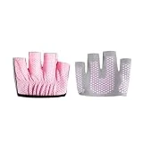 BBASILIYSD Guantes de fitness para mujer, guantes de cuatro dedos delgados y protector de palma, entrenamiento de gimnasia, agarre femenino, guantes de mano