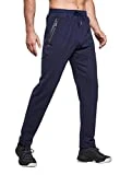 Tansozer Pantalon Chandal Hombre Algodon Jogger Pantalon Deporte Hombre Jogging Pantalon Running Deportivo Hombre Slim Fit Sweatpants con Bolsillos de Cremallera Azul XL