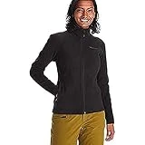 Marmot Mujer Wm's Reactor Polartec Jacket, Chaqueta polar cálida, chaqueta de exterior con cremallera completa, jersey transpirable y resistente al viento, Black, L