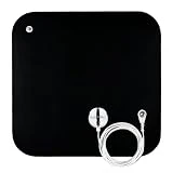 Baiyouli Alfombrilla de Conexión a Tierra 25x25cm Alfombrilla de Ratón con Cable de Tierra Impermeable Antiestática Estera de Tierra Alfombrilla de Tierra Universal para Computadora Yoga y Cama