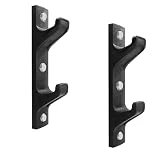 Aoneky Soporte para Barra de Pesas - Montaje en Pared, Material de Acero, Carga de 100KG, Equipo para Colgar 2 Barras Olímpicas en Gimnasio Casa, 1 Par