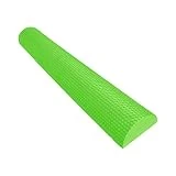 Media Rodilla De Espuma Redondo Eva Back Eje De Ejercicio/Medio rodillo de espuma para masaje muscular de tejido profundo/para masaje de recuperación muscular en el hogar (60cm,Verde)