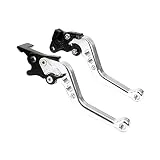 Palancas embrague freno Ajuste Universal Para Modificación Motocicleta 1 Par Manijas Freno Motocicleta Aleación Mango Palanca Freno Tambor Embrague Motocicleta CNC Motocicleta Palanca de embrague (Co