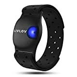 LIVLOV V9 Brazalete Monitor de Frecuencia Cardíaca Bluetooth Ant+, Sensor óptico de Frecuencia Cardíaca IP67 Impermeable Compatible con Garmin Zwift Wahoo Endomodo (40.00)