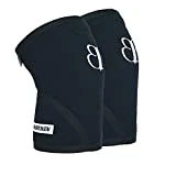 BANBROKEN Rodilleras 7 mm PRO LIFTER (2 unds) 7mm Knee Sleeves - Halterofilia, Weightlifting, Strongman, Levantamiento de Pesas, Squat y otros deportes. Hombre, mujer, 1 PAR. Negro (V PRO, X-Large)