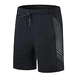 ToySdeal Pantalones Ajustados de Malla Transpirable para Hombre, Pantalones de Ciclismo de Alta Elasticidad Ropa De Deporte (HSJA31-Negro,XXL)