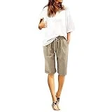 Dralofao pantalon vaquero corto mujer Corto Pantalones Chandal Mujer pantalones cortos mujer productos estrella amazon para Mujer Pantalón Deporte Cintura Suave Corto Pantalones Chandal Adolescente De