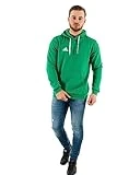 adidas Hombre Sudadera con capucha, Team Green/White, L