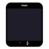 Vitafit Báscula digital de cocina de 15 kg, Balanza Cocina de graduación precisa de 1g, Peso Cocina con Pantalla LED, Multifuncional, 2 Baterías Incluidascolor, Negro