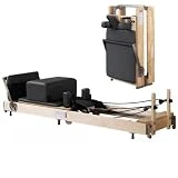 Wunder Pilates F1 - Máquina reformer plegable portátil para estudio y hogar, madera de arce, color negro