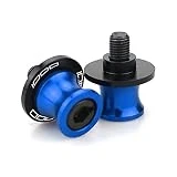 MOROKI Carretes De Brazo Oscilante para Motocicleta Tornillos De Soporte Trasero Deslizadores Accesorios De Aluminio para Kawa-Saki Z1000 2003-2013 Moto Basculante Bobina Deslizadores (Color : Azul)