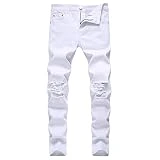 Pantalones Vaqueros Rectos Ajustados para Hombre, Moda Urbana Rasgada, cómodos, guapos, versátiles, Lavados, Informales, para Motorista 40