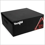 Yes4All Soft Plyo Box/Plyometric Jump Box - Plyo Box Ajustable/Plyo Box de Espuma para Entrenamiento de Salto, Fitness y acondicionamiento (12 Pulgadas, Negro)