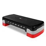Fitfiu Fitness PS-150 - Plataforma Step Regulable en 2 Alturas, Base Antideslizante, Ejercicio Cardio, Aerobic y Fitness en casa, Peso máx. Usuario 120kg