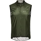 GORE WEAR Chaleco Ambient de ciclismo para hombre, GORE-TEX INFINIUM, M, Verde oscuro/Negro