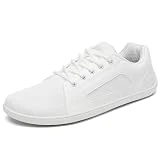 SAGUARO Unisex Barefoot Zapatillas Luck Ⅰ- Minimalistas Hombre Mujer Punto Zapatos Descalzos Exterior Zapatillas Trail Running Flexibles Pies Anchos Fitness para Zero Drop Soles Blanco,GR.41