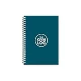 The Gym Log - El diario perfecto para registrar todos tus entrenamientos, tamaño A5 con 104 páginas y suficiente espacio para 100 entrenamientos, esencial para todos los regímenes de fitness