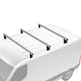 Menabo Baca de techo profesional compatible con Citroen Berlingo Peugeot Partner Toyota Proace 2018 – 2022 | Portabicicletas portaequipajes portaequipajes portaequipajes de techo de aluminio TÜV 3