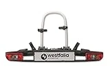 Westfalia Portabicicletas bikelander classic para el acoplamiento del remolque, Soporte de acoplamiento para 2 bicicletas, Apto para bicicletas eléctricas, Plegable
