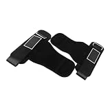 CHICIRIS Correas de Muñeca para Levantamiento de Pesas, Empuñaduras de Levantamiento de Pesas de Piel de Vaca de Doble Capa, Protección de la Palma, Agarre Fuerte para Fitness (Black)