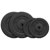 GORILLA SPORTS - Set de discos de pesas (2 x 10 kg + 2 x 5 kg)